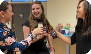 colleagues sharing a drink