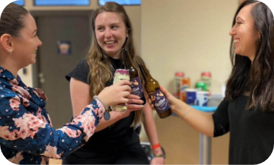 colleagues sharing a drink