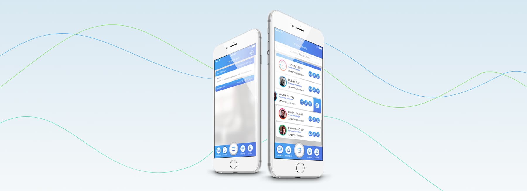 two phones mockup