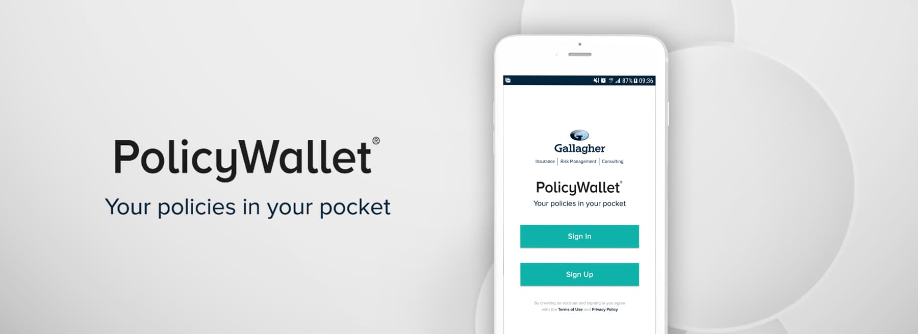 policy wallet main screen